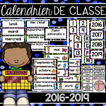 Preview of French Classroom Calendar - Calendrier de classe 2020-2023 (UPDATED)