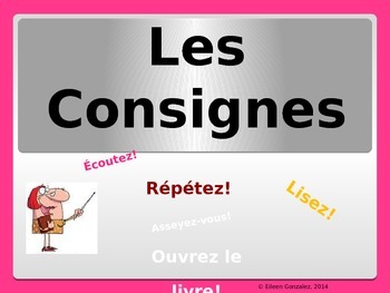 Preview of French Classroom Commands - Les Consignes
