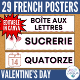 French Classroom Decor- 29 French Valentine's Day Posters 
