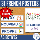 French Classroom Decor - 31 Adjectives Posters les adjecti