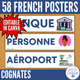 French Classroom Decor - 58 Cognate Posters les mots appar