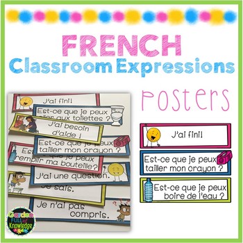 Preview of French Classroom Expression Posters 