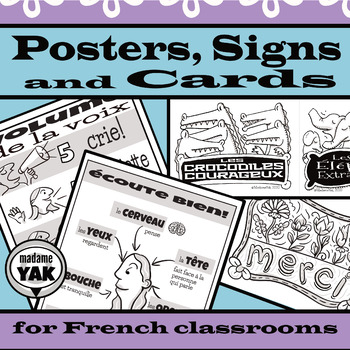 Preview of French Classroom Graphics: Posters, Cards and Signs