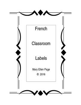 Preview of French Classroom Labels