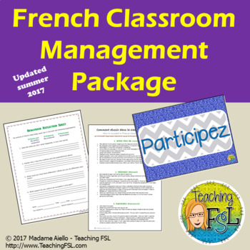 Preview of French Classroom Management Package