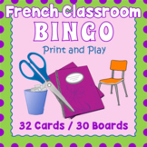 French Classroom Objects BINGO Vocabulary Game - Ma salle 