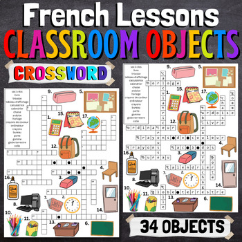 worksheet french classroom objects