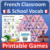 French Classroom Objects and School Fun Vocabulary Games À