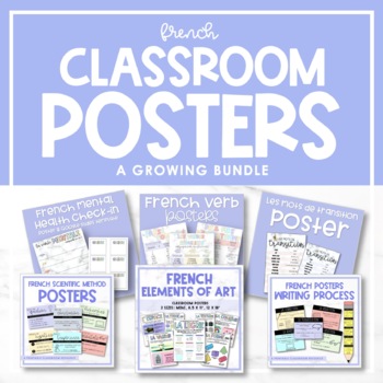 Preview of French Classroom Poster Bundle