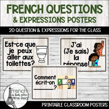 Preview of French Classroom Questions & Expressions Posters