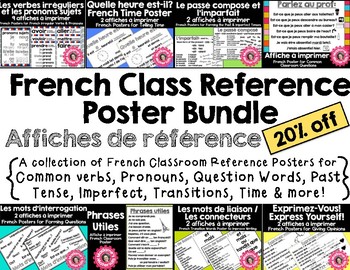 Preview of French Classroom Reference Poster Bundle - Affiches de référence