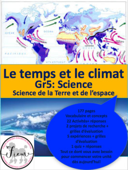 Preview of French: Climat et temps, Gr.5, Science, 177 slides