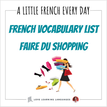 Preview of French Clothes Vocabulary List - Vêtements et Shopping