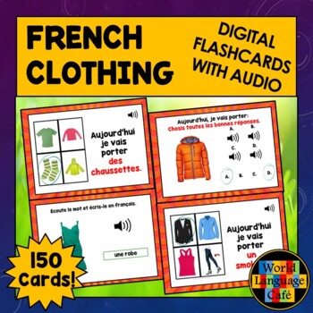 Preview of FRENCH CLOTHING BOOM CARDS ⭐ French Boom Cards ⭐ French Task Cards Les Vêtements