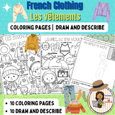 French Clothing Coloring pages and Draw and Describe | Les