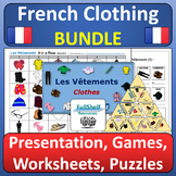 French Clothing Unit Activities in French BUNDLE Les Vetements