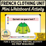 French Clothing Unit: Les vêtements - Mini Whiteboard Prac