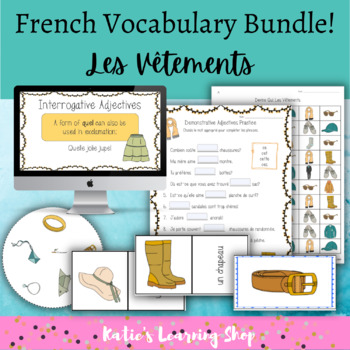 Preview of French Clothing Vocabulary Bundle: Les Vêtements