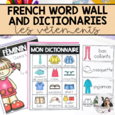 French Clothing Vocabulary Word Wall Cards | Cartes de voc