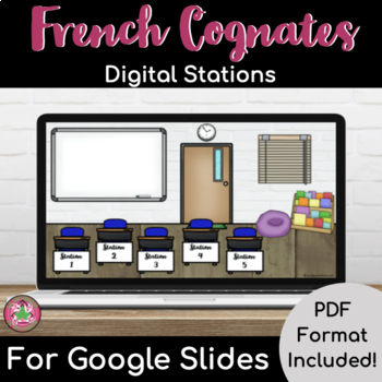 Preview of French Cognates Activity Station | DIGITAL + PRINT 