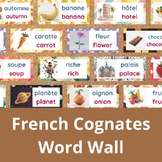 French Cognates Word Wall | 100 Level A1 Cognate Words