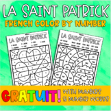 French Color By Number: La Saint Patrick