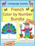 French Color by Number Bundle - coloriages magiques animau