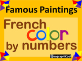 French Color by Number Famous Paintings Bundle