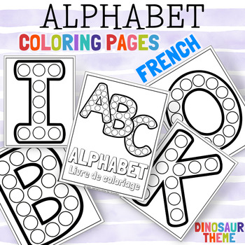 Preview of French Coloring Book | Coloring Pages Alphabet A-Z Letters ABC Worksheets