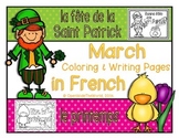 French Coloring & Writing for March: St. Patrick's Day & S