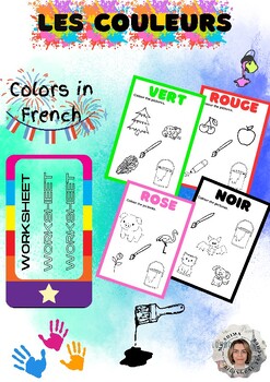 Preview of French Colors Unveiled: Interactive Coloring Worksheet
