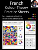French Colour Theory Art Worksheets #2- Primary, Secondary