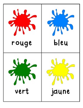 French Colour Word Flashcards by Lisa McAvoy | Teachers Pay Teachers