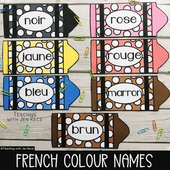 Preview of French Colours Word Wall