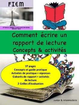 Preview of French: Comment écrire un rapport de lecture, concepts/activités/rubriques