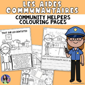 Preview of French Community Helpers Colouring Pages | Les Métiers