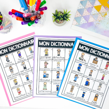 French Community Helpers Vocabulary French Word Wall Cards Les m tiers