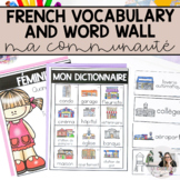 French Community Places Vocabulary | French Word Wall Card