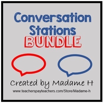 Preview of French Reading Comprehension and Speaking Activities Bundle