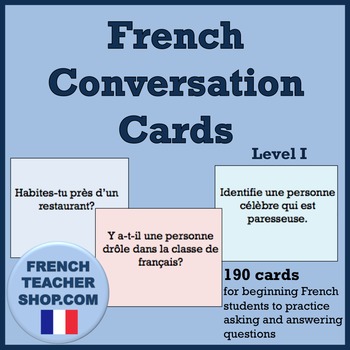 Preview of French Conversation Cards