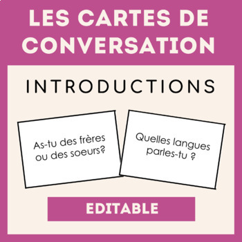 Preview of French Conversation Questions - Introductions