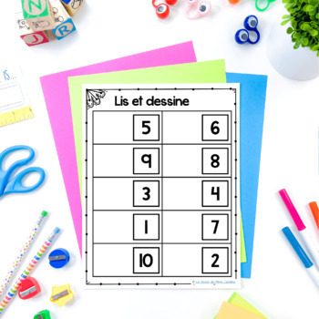 french counting and representing numbers 1 20 compter et representer