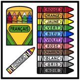 Crayons and Colors in FRENCH Printables