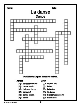 Dance Studio Fixture Crossword Clue Ballet Word Search