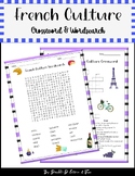 French Culture Crossword & Wordsearch 3-5 Social Studies V