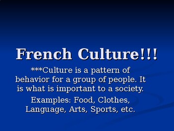 french culture presentation topics