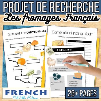 Preview of French Culture Research Project - Les Fromages Français - French Cheeses