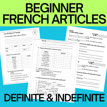Preview of French Déterminants | Les Articles Définis et Indéfinis (Avoir & Negation)