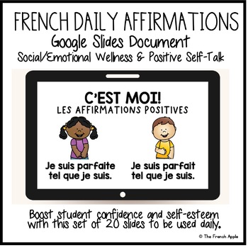 Preview of French Daily Affirmations | Google Slides