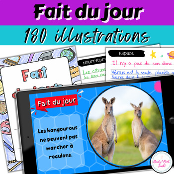 Preview of French Daily Fact of the day Fait du jour 180 Images Morning Meeting Brain break